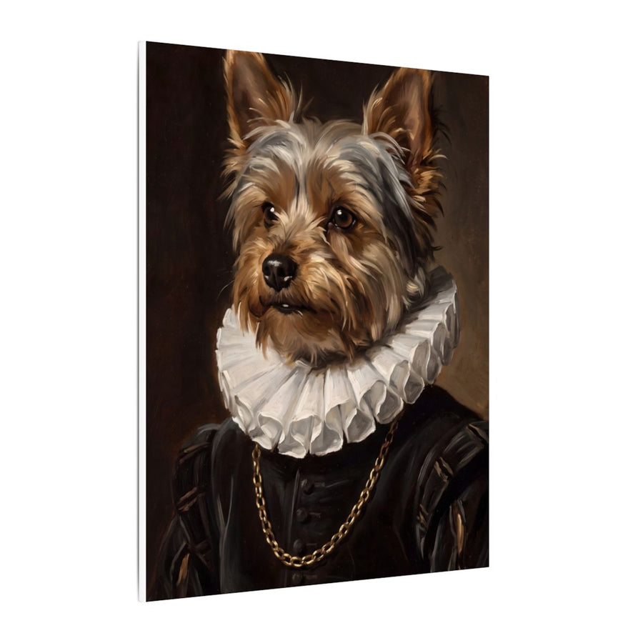 Yorkshire Terrier Renaissance Royal canvas print by Tritan, side