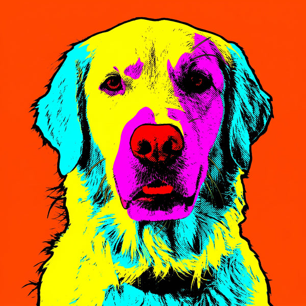 Comic Pop style custom dog portrait
