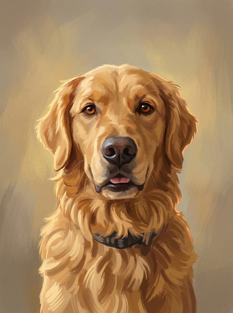 Cartoon style custom dog portrait